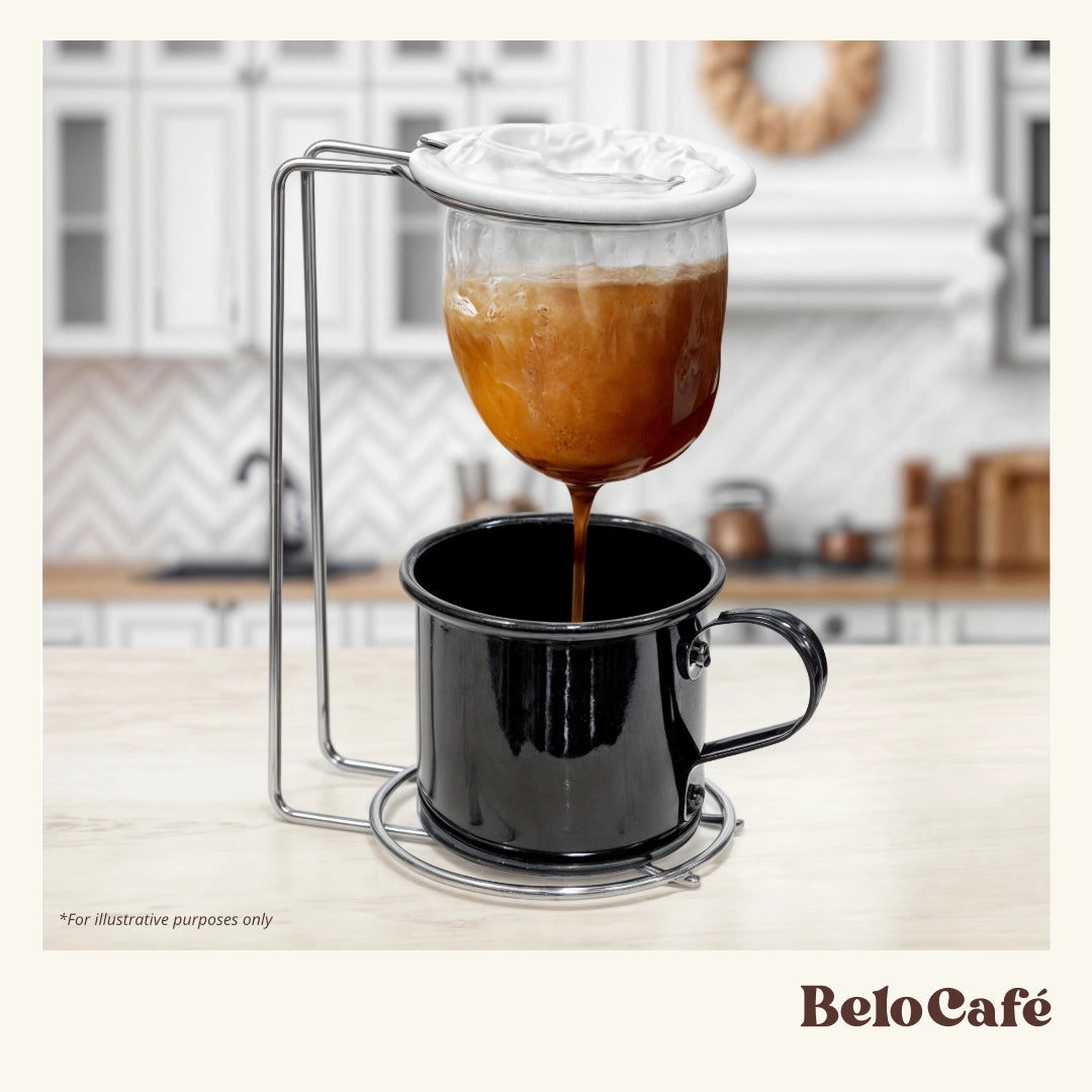 Mini Coador de Café de Pano com Haste em Inox